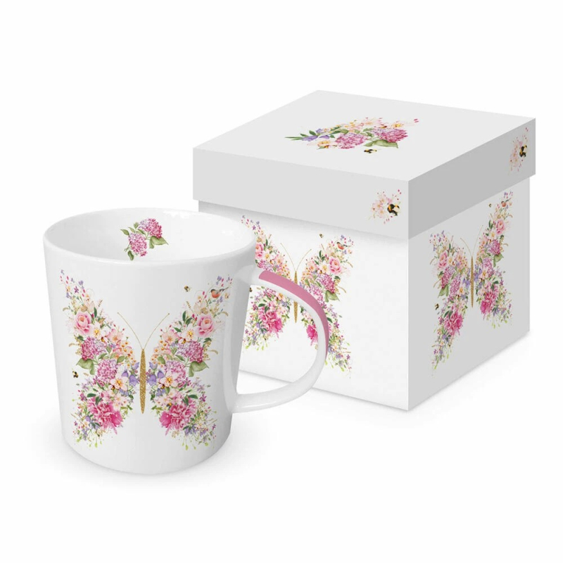 papillon et fleurs mok